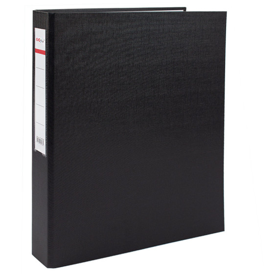 Caiet mecanic carton plastifiat A4, 4 inele EVOffice - negru - 1