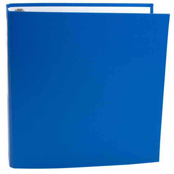 Caiet mecanic carton plastifiat A4, 4 inele EVOffice - albastru - 1