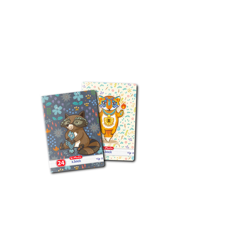 CAIET HERLITZ TIP II A5 24 FILE CUTE ANIMALS PREMIUM - 1